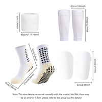 Protège-tibia de football pour adultes Chaussettes de football et mini protège-tibia Ensemble de couvre-jambes Protège-tibia Football pour adultes Chaussettes de sport antidérapantes