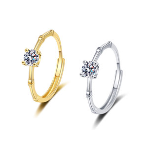 Bague en cuivre plaqué argent à motif géométrique unique, design torsadé délicat, bague en zircon, cuivre plaqué argent, vente en gros disponible - Product Image 1