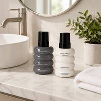 Bouteille Pompe en Mousse à Design Vague avec Logo Personnalisé 350ml, Emballage Cosmétique Vide Rechargeable en PET pour Lotion et Nettoyant Visage, Idéal pour Vente en Gros aux Marques