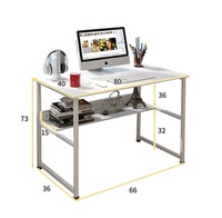 Bureau d'ordinateur blanc, vente en gros, pas cher, avec étagère