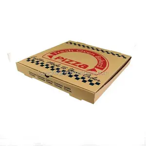 Baskı Pizza kutusu kırmızı sarı ve mavi paket yiyecek kutusu özelleştirme