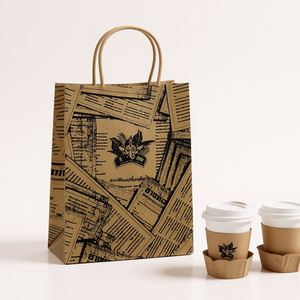 Bolsas de Papel Kraft para Alimentos Personalizadas, Económicas, al por Mayor, Reciclables, para Llevar, con Impresión de Logotipo - Product Image 4