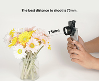 GiAi 3 in 1 Lensa Kamera Ponsel Kit HD Sudut Lebar Makro Fisheye dengan Lampu LED untuk Fotografi Smartphone iPhone Android