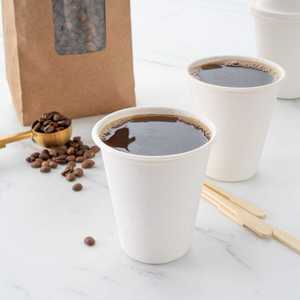 Vaso de Papel de Pared Simple de 8oz Personalizado con Logotipo Impreso, Biodegradable y Desechable para Café, Té y Bebidas Frías - Product Image 2