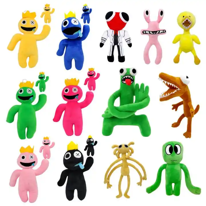 Rainbow Friends Plush, Colorful Plush Toy, Blue Plush Toy, Rainbow
