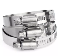 Collier de serrage à vis sans fin en acier inoxydable DIN 3017, acier 304, pour radiateur automobile, plomberie, marine, industrie