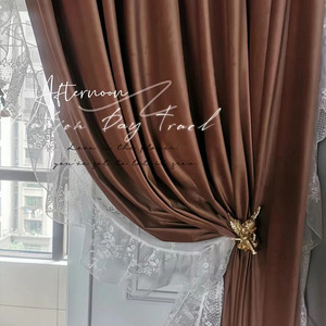 XinLan romantico pizzo bianco lussuoso <span class=keywords><strong>Tulle</strong></span> trasparente finestra <span class=keywords><strong>francese</strong></span> camera da letto divisorio tenda per uso domestico - Product Image 3