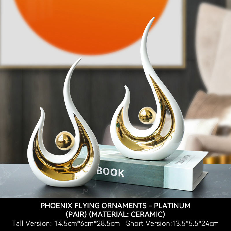 Phoenix en vol-une paire de platine