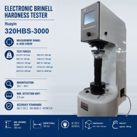 Testeur de dureté Brinell numérique Huayin 320HBS 3000 pour les tests de dureté des métaux en laboratoire