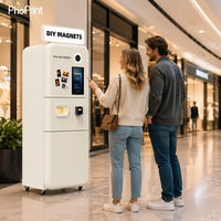 Machine de photomaton autonome avec lecteur de cartes, paiement, aimant de réfrigérateur, multiples filtres et design attrayant