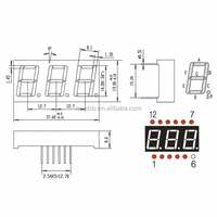 Ultra Bright 0.56 Inch 3 Digits Yellow 7 Segment Led Display Digital Tube Common Cathode Anode 5361ay for Arduino Diy Project