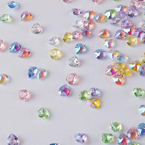 Breloques pour nail art motif sucre été <span class=keywords><strong>2023</strong></span>, en résine effet aurore, en forme de cœur, en cristal, strass à dos pointu pour nail art, décoration DIY pour ongles - Product Image 4
