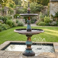 Sculpture de fontaine de jardin à deux niveaux en bronze classique Offre Spéciale