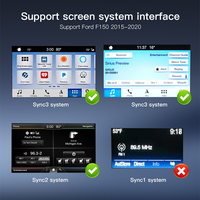 Kit Multimedia Carabc Actualizado para Ford F150 F250 SYNC2 SYNC3 de 8 a 12 Pulgadas, Pantalla Estilo Lincoln OEM 2015-2020