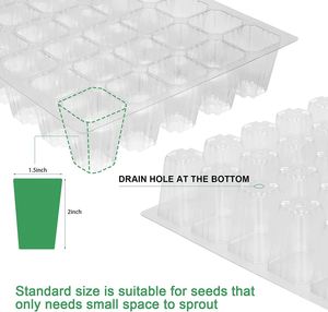 2025ชุดการงอกของเรือนกระจกขนาดเล็ก waterpof hydroponic ความชื้นสูงโดม40เซลล์ชุดถาดสำหรับปลูกต้นกล้า - Product Image 2