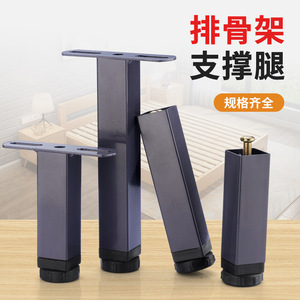 T-Shaped Metal <b>Bed</b> Frame <b>Legs</b> Grey Heavy Duty <b>Support</b> Feet Furniture <b>Leg</b> Minimalist Design - Product Image 4