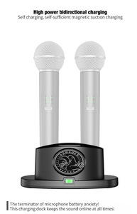 Không dây cardioid <span class=keywords><strong>Microphone</strong></span> với Type-C Kết nối từ tính 5V <span class=keywords><strong>USB</strong></span> cung cấp điện phổ thông minh sạc cơ sở/Dock - Product Image 6