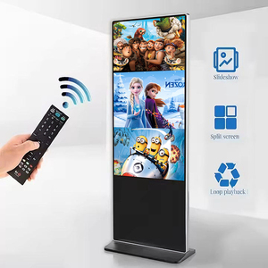 Bảng hiệu và màn hình kỹ thuật số toàn màn hình 85 inch, màn hình quảng cáo đứng trên sàn, kiosk người chơi đứng với màn hình cảm ứng - Product Image 1