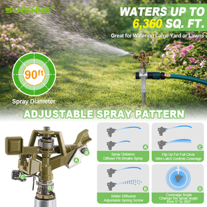 SUNSHINE Garten-Bewässerungssystem: Robuster Impulsregner mit Kreisbewegung und Erdspieß - Product Image 3