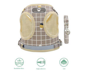 Harnais et laisse pour animaux de compagnie respirant pour petit chien collier de harnais de gilet de chat de chiot - Product Image 4