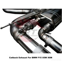 Système d'échappement complet Vortex SS304 pour BMW X5M F85 X6M F86 4.4T, silencieux Valvetronic Catback avec kit de collecteur à haut débit