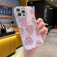 Étui de téléphone en TPU de luxe avec strass pour Apple iPhone 15 Pro Max, neuf, avec film de protection d'objectif intégré et poignée