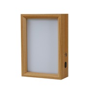 Lampe de chevet à capteur tactile à intensité variable, lampe de table moderne rechargeable en acrylique et bois, cadre photo, décoration de chevet, cadeau