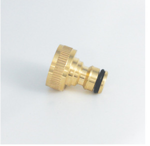 Fuente rápida Conector de pezón de cobre de 4 puntos Rosca interna suave Pistola de pulverización rápida para riego de jardín Lavadora Tubería - Product Image 1