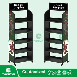 Estantes de exhibición de supermercado personalizados, estante de exhibición de piso de Metal de múltiples capas, suplemento de vitamina, soporte de exhibición de pan y pasteles - Product Image 5