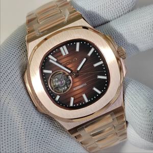 Montre mécanique automatique squelette de luxe japonaise NH38, style Patek pour NautiLuxurys, en acier inoxydable, verre saphir, étanche - Product Image 5