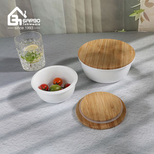 Recipientes Redondos de Vidrio Opal Blanco de 740 ml, Aptos para Lavavajillas, para Almacenamiento de Alimentos, con Tapas Herméticas - Product Image 1