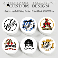 Puck de hockey sur glace en caoutchouc de haute qualité, taille officielle, logo imprimé, entraînement professionnel, souvenir de patinoire, cadeau personnalisé, vente en gros