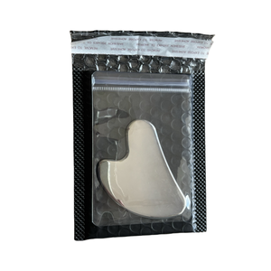 Herramienta de elevación facial <span class=keywords><strong>Gua</strong></span> <span class=keywords><strong>Sha</strong></span> de acero inoxidable 304, tabla de masaje antienvejecimiento y aclarante de calidad para uso doméstico con logotipo personalizado - Product Image 5