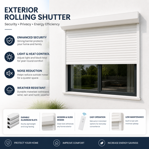 Persiana Enrollable de Aluminio para Viviendas Residenciales, Protección de Seguridad, Resistente a la Intemperie, Duradera - Product Image 4
