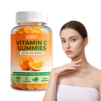 Gummies de Vitamine C 250mg Véganes – Soutien Immunitaire, Complément Masticable pour Adultes, Antioxydant, Santé de la Peau, Collagène