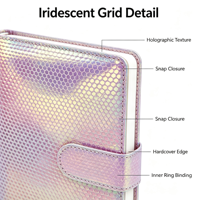 Carnet personnalisable à feuilles mobiles en cuir PU avec planificateur hebdomadaire, intercalaires et poches - Recyclable
