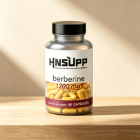 Capsules de berbérine 1200 mg, fabrication OEM, étiquette privée, approvisionnement direct d'usine, complément alimentaire à base de berbérine HCL, 60 capsules