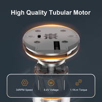 Moteur de store enrouleur rechargeable par batterie, Zigbee Tuya, batterie au lithium, moteur tubulaire de charge