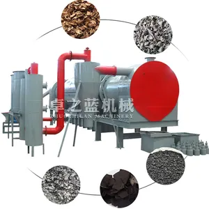 Continuous Smokeless Biomass wood Carbonization Furnace Manufacturing Charcoal Plant Coal Carbonization Furnace environmental