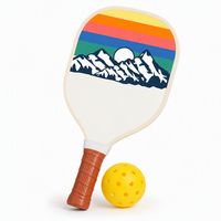 Raquette de pickleball en bois de peuplier 400x195mm pour débutants, impression personnalisée, prix usine OEM, approvisionnement en gros