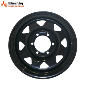 Rines Wheelsky Personalizados de 16 Pulgadas 16x8.0J 6x139.7 de Acero, 6 Orificios, Ocho Radios, Recubrimiento Negro, para 4x4 Todoterreno - Product Image 2