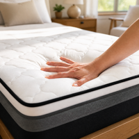 Luxus-Matratze in einer Box King Size Hybrid 12 Zoll Gel-Memory-Schaum Komprimiert Aufrollbar Umweltfreundlich für Villa Zuhause Schlafzimmer