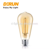 Ampoule LED à filament Edison ST64 4W 6W 8W 10W, ambre antique, transparente, vintage, 120V 230V, lampe LED, FMT-ST64