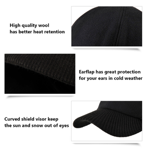 Gorra <span class=keywords><strong>de</strong></span> béisbol <span class=keywords><strong>de</strong></span> invierno <span class=keywords><strong>de</strong></span> <span class=keywords><strong>lana</strong></span> para hombres y mujeres <span class=keywords><strong>con</strong></span> gorro para exteriores <span class=keywords><strong>con</strong></span> <span class=keywords><strong>orejeras</strong></span> más cálidas - Product Image 5