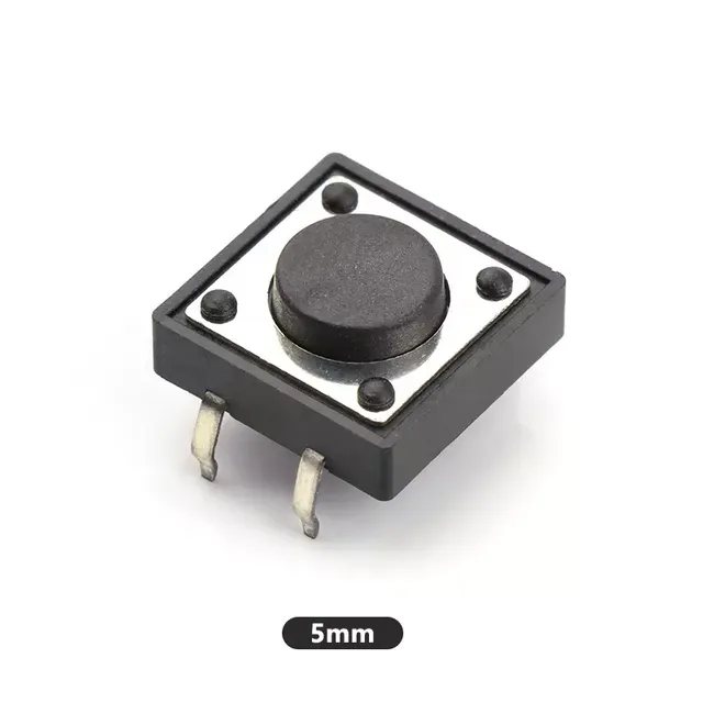 12*12mm DIP Push Button Tactile Switch LCP Material Silver Gold IP30 Protection 4-Pin 12VDC 50mA