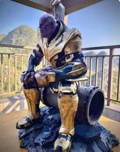 Statue <span class=keywords><strong>Thanos</strong></span> en résine Marvel Avengers, figurine GK assise, décoration d'intérieur, échelle 1/4, pièce de collection peinte à la main - Product Image 2