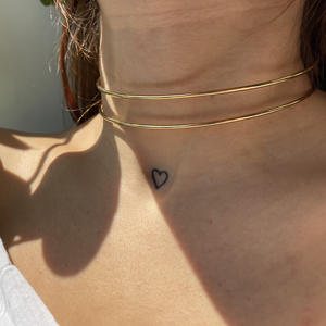 Collar de Acero Inoxidable Minimalista CUCOCUCA YFB 023, Joyería de Doble Capa para el Cuello, Diseño Simple, Ideal para Conjuntos de Verano - Product Image 2