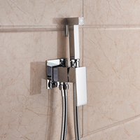 Bidet portatif en laiton tête de pulvérisateur de toilette ensemble de douche de bidet Portable robinet mitigeur d'eau chaude et froide mural