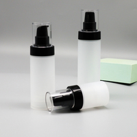 30 ml 50 ml 80 ml 100 ml 120 Conteneur sans air givré Bouteille de lotion noire à tête de pompe Bouteille de lait corporel
