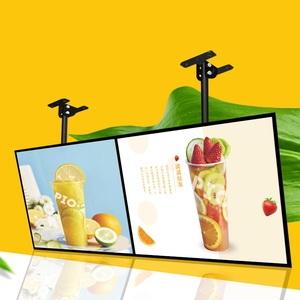 Light Advertising Factory Custom Stadium Fast Food Restaurant Hanging Light Led Board Menu Signs Advertising Light Boxes